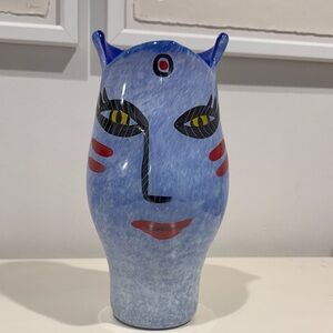 Blue Artistic Glass Vase